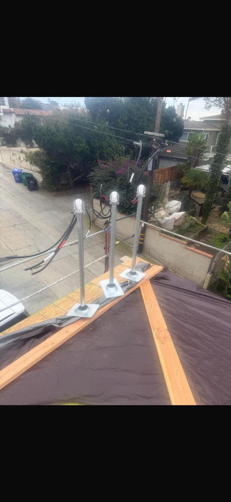 Solar panel roof mounts and standoffs inspected in San Diego
